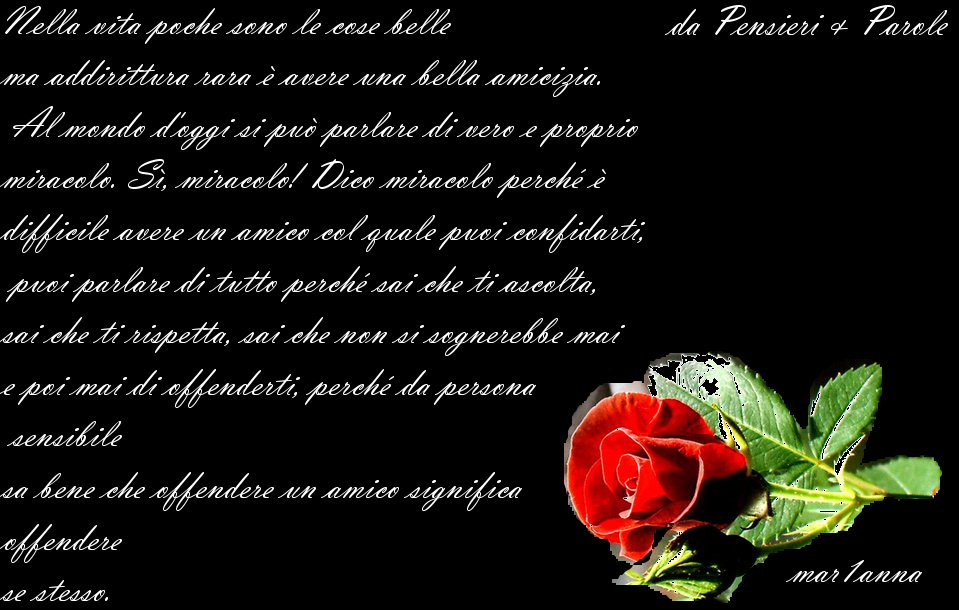 amicizia...